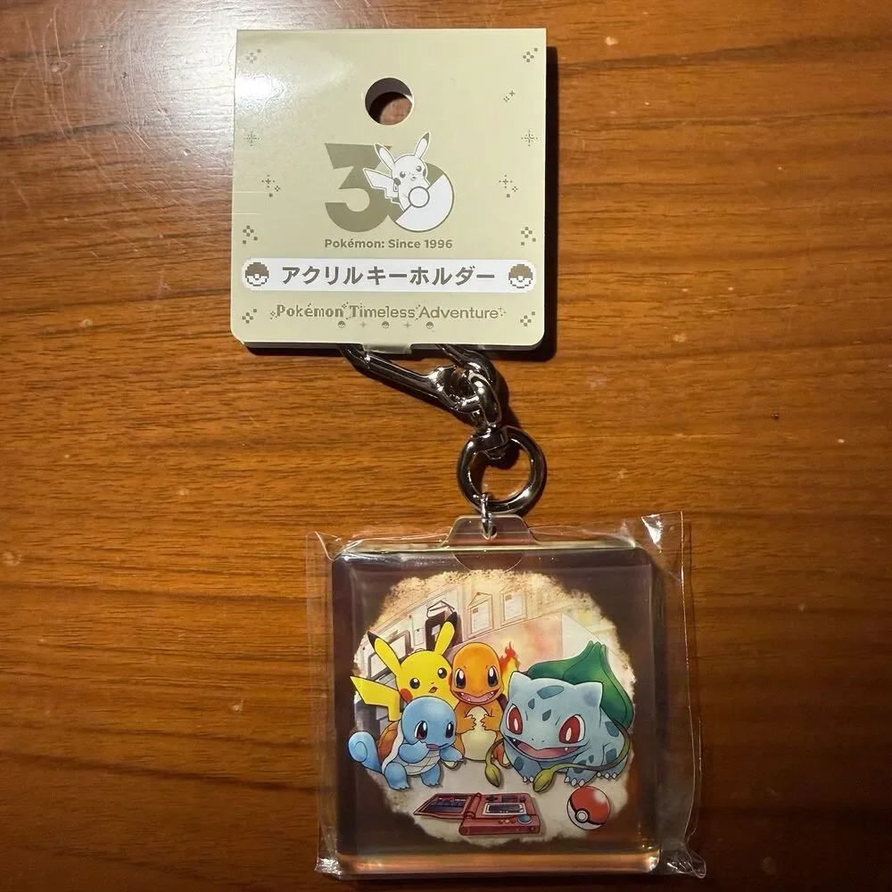 Pokemon 30th Anniversary Acrylic Keychain Timeless Adventure Kanto Pikachu Japan